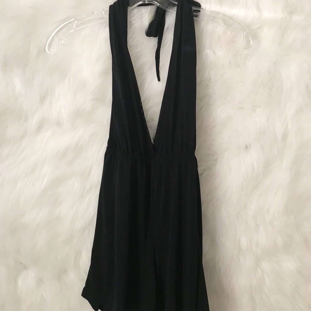 Brandy Melville Black Halter Romper